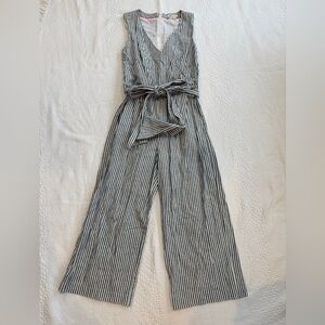 Biden Striped Jumpsuit Women’s Size 4 Tie Waist Sleeveless